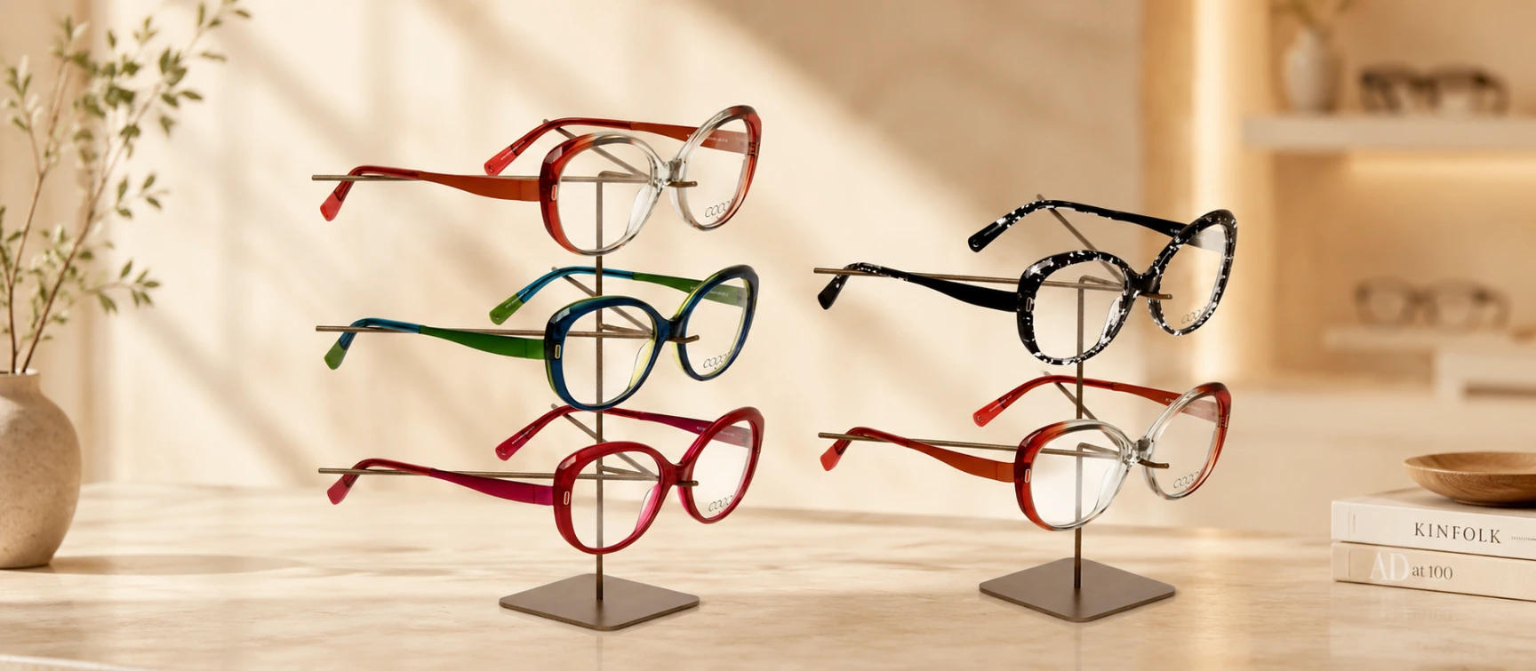 Drievoudige optiekdisplay