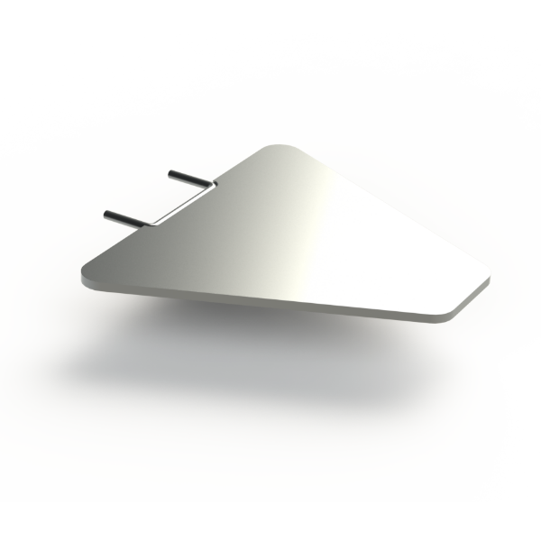 Etuishouder met priksysteem - gesatineerd inox