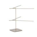 Stainless steel holder for two glasses