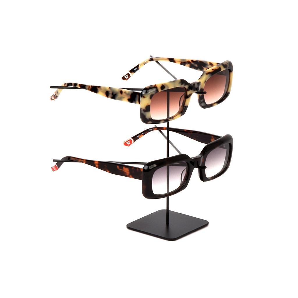 Support for two sunglasses, height 150mm - frosted black