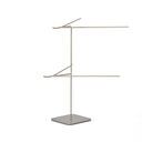 Inox Brillendisplay met  2 posities op voetje - 200mm