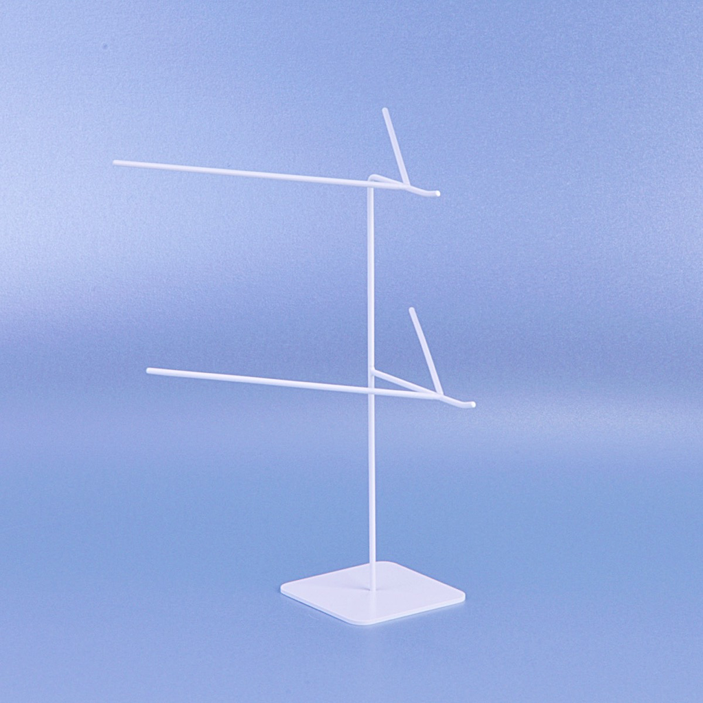 Dubbele Display - Wit - 20cm hoogte voor twee brillen