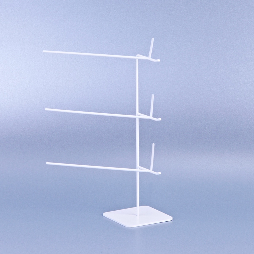 [FL4T-20-R16    ] White Eyeglasses stand for three glasses