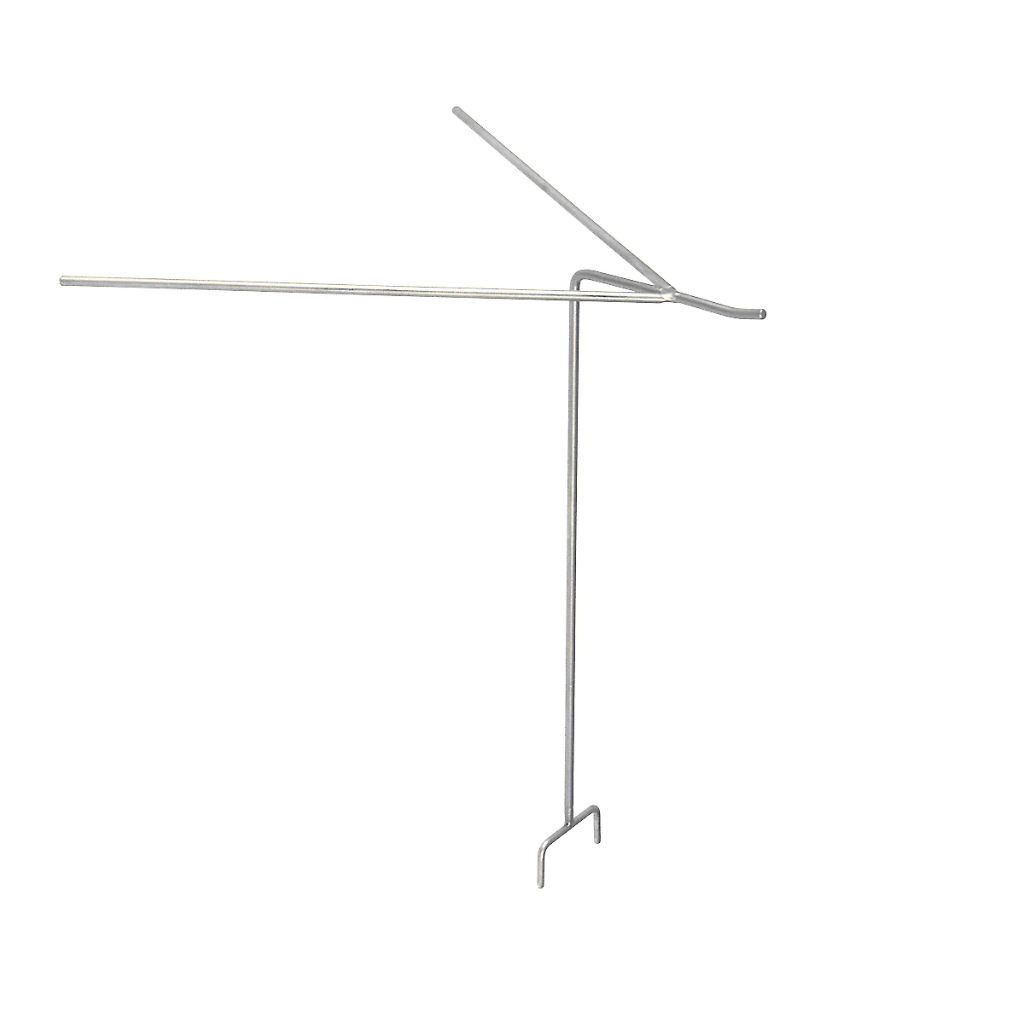 support de verres de vitrine avec système de piqûre - hauteur 15cm