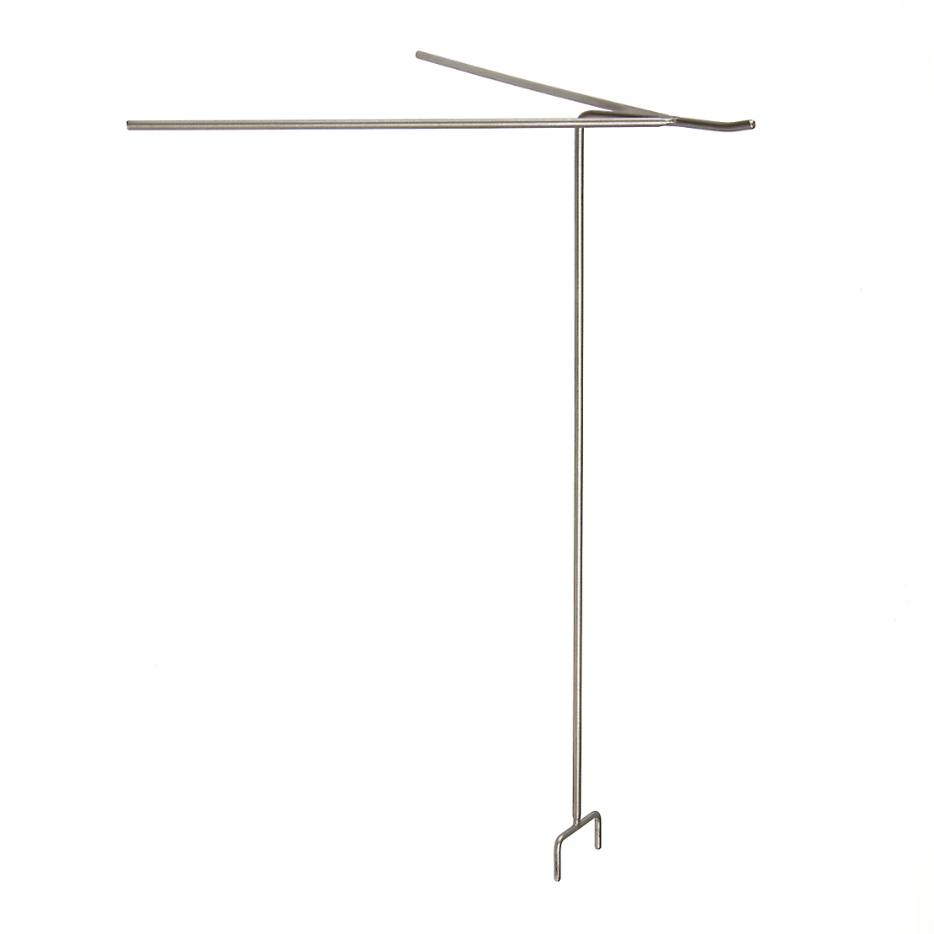 Brillenstaander - H= 20cm - mat Inox - priksysteem