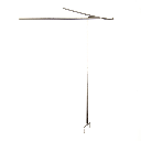Brillenstaander - H= 20cm - mat Inox - priksysteem
