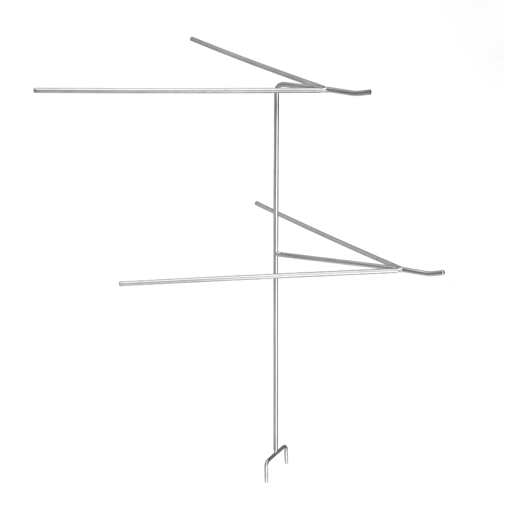 Support pour 2 verres FLYER système de perçage - H=200mm - inox mat