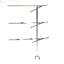 Holder for 3 glasses - perforation system - H=200mm - matt stainless steel