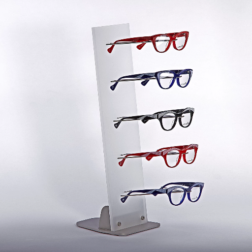 [ETAST4-5P-I          ] Table stand for 5 Spectacles - mat stainless steel
