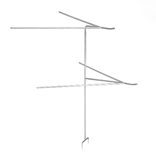[FL5D-20-I] Support pour 2 verres FLYER système de perçage - H=200mm - inox mat